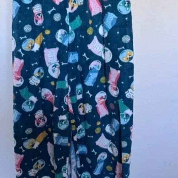 Cat and Jack Girl's XS 4 5 fleece pajama pants NWT Blue Green Purple Set of 2 - Picture 3 of 4